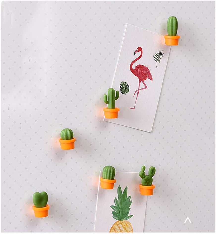 【12Pcs Mini Cactus Fridge Magnets Set】Adorable Resin Magnet Collection with Strong Hold for Refrigerator, Whiteboard, Office & Home Décor