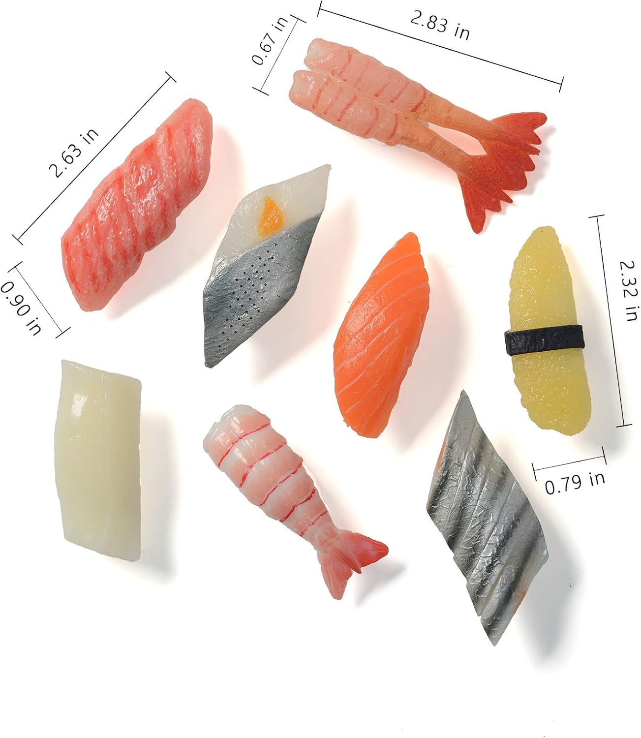 【8Pcs 3D Sushi Fridge Magnets】Creative Decorative Magnets with Strong Hold for Refrigerator, Whiteboard & More