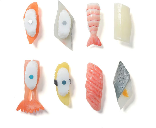 【8Pcs 3D Sushi Fridge Magnets】Creative Decorative Magnets with Strong Hold for Refrigerator, Whiteboard & More