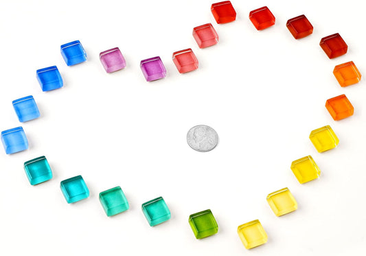 【24Pcs Colorful Cube Magnets Set】Strong Refrigerator Magnets Decorative & Practical for Whiteboard, Office, Study & Home Use
