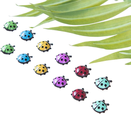 【12Pcs Mini Ladybug Fridge Magnets Set】Cute 3D Magnet Collection Strong Hold Small & Practical for Refrigerator, Whiteboard, Office & Home Decoration